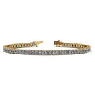 14K Gold Emerald Cut Diamond Tennis Bracelet - Bracelets - Izakov Diamonds + Fine Jewelry