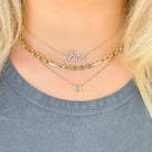 14K Gold Floating Bezel Asscher Cut Diamond Necklace - Necklaces - Izakov Diamonds + Fine Jewelry