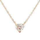Floating Heart Shaped Diamond Necklace Yellow Gold Izakov Diamonds + Fine Jewelry