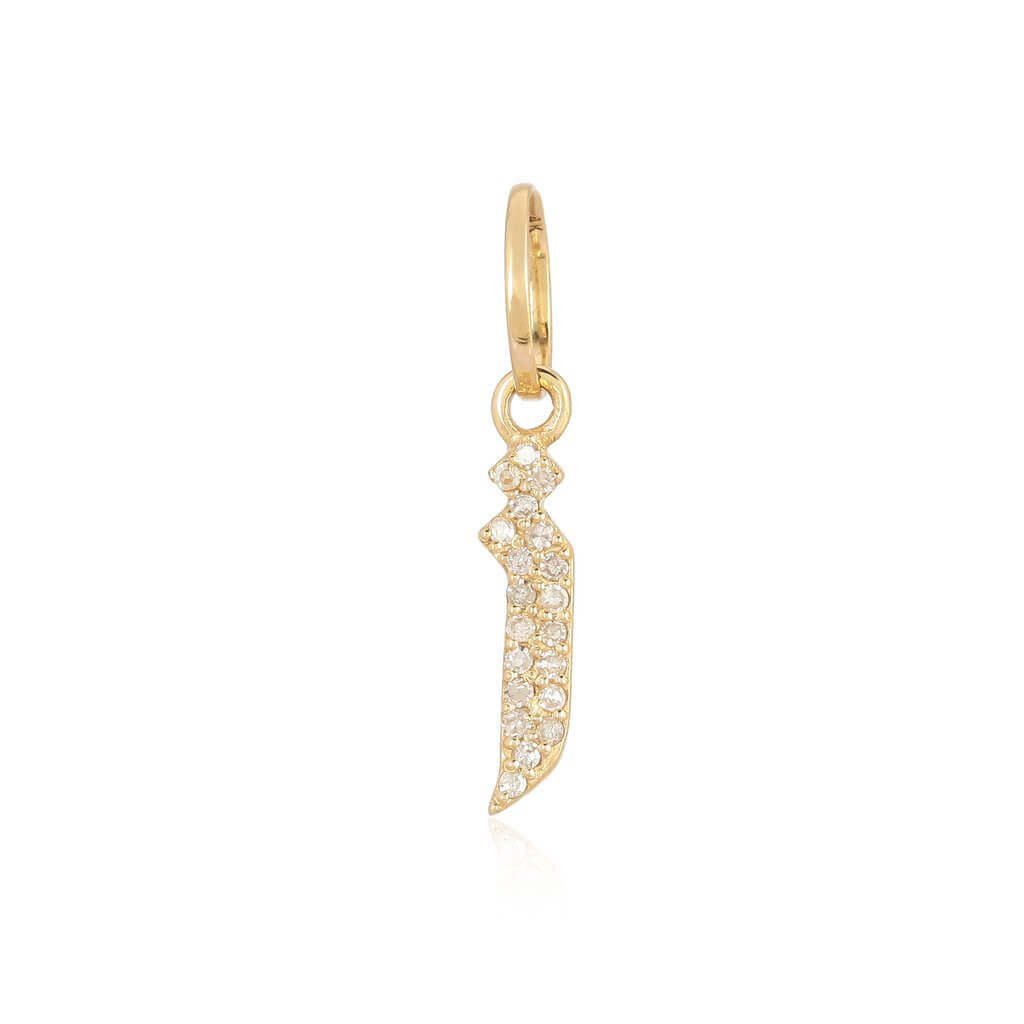 Diamond Gothic Initial Charm – 770 Fine Jewelry