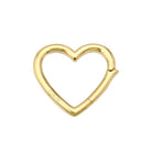 14K Gold Heart Carabiner Charm Enhancer Yellow Gold Izakov Diamonds + Fine Jewelry