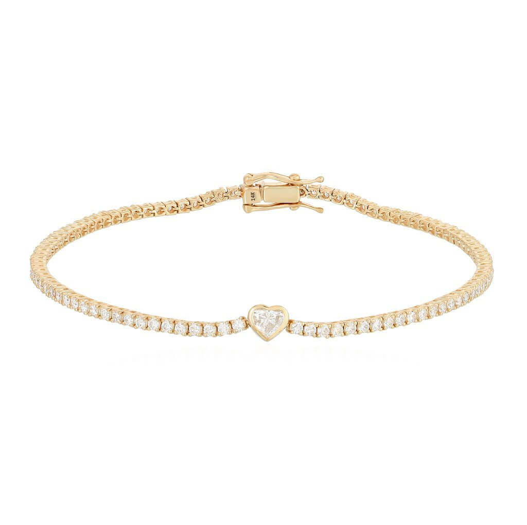 gold plated Heart shape Design Bracelet – Estele