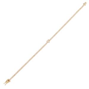 14K Gold Heart Shaped Bezel Diamond Tennis Bracelet - Bracelets - Izakov Diamonds + Fine Jewelry