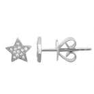 14K Gold Micro Diamond Pave Star Button Earrings - Earrings - Izakov Diamonds + Fine Jewelry