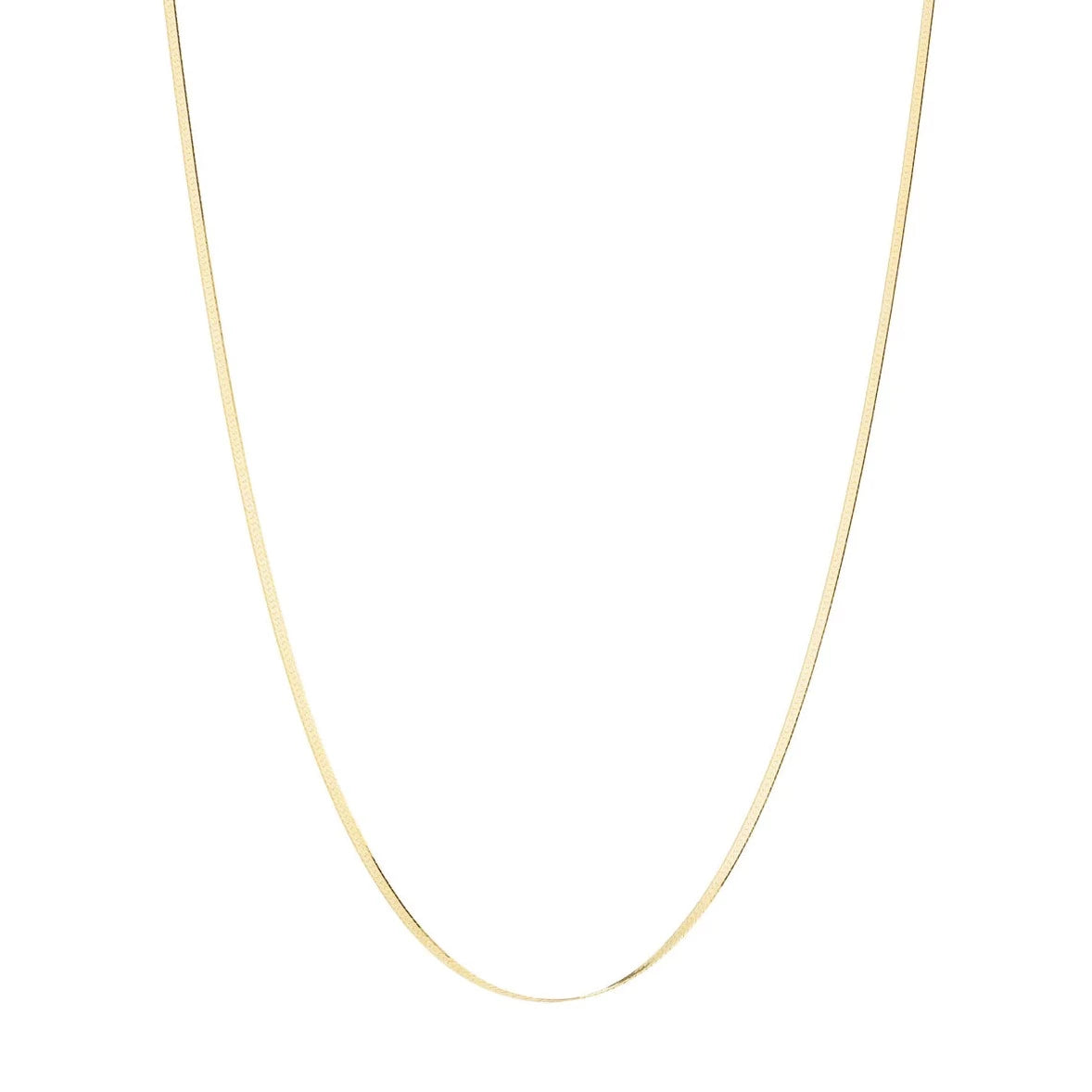 14K Gold Micro Herringbone Chain Necklace Yellow Gold Necklaces by Izakov Diamonds + Fine Jewelry | Izakov