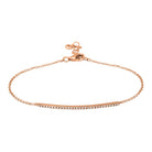 14K Gold Micro Pave Diamond Bar Bracelet Rose Gold Izakov Diamonds + Fine Jewelry