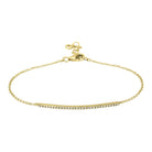 14K Gold Micro Pave Diamond Bar Bracelet Yellow Gold Izakov Diamonds + Fine Jewelry