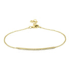 14K Gold Micro Pave Diamond Bar Bracelet - Bracelets - Izakov Diamonds + Fine Jewelry