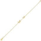 14K Gold Micro Pave Diamond Butterfly Duo Bracelet Yellow Gold Izakov Diamonds + Fine Jewelry