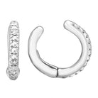 14K Gold Micro Pave Diamond Ear Cuffs Single / White Gold Izakov Diamonds + Fine Jewelry