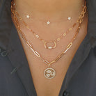 14K Gold Micro Pave Diamond Stars Station Necklace Izakov Diamonds + Fine Jewelry