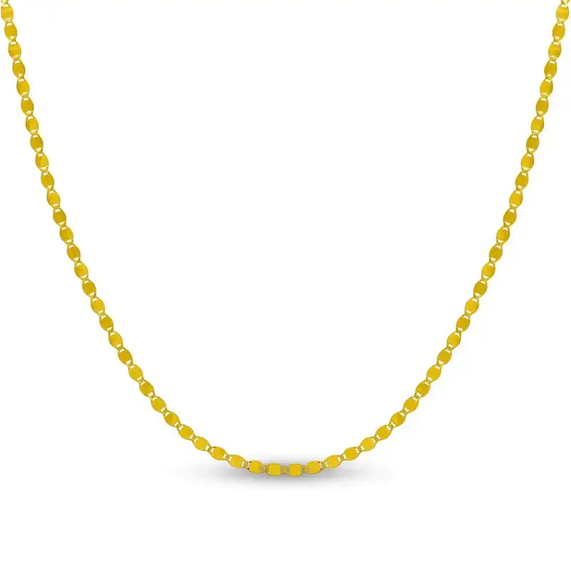 14K Gold Mirror Valentino Chain Necklace Yellow Gold Necklaces by Izakov Diamonds + Fine Jewelry | Izakov