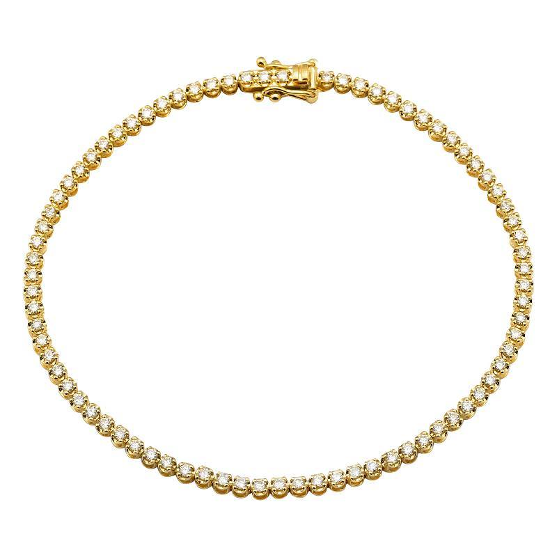 14K Gold Essential Diamond Tennis Bracelet Yellow Gold Izakov Diamonds + Fine Jewelry