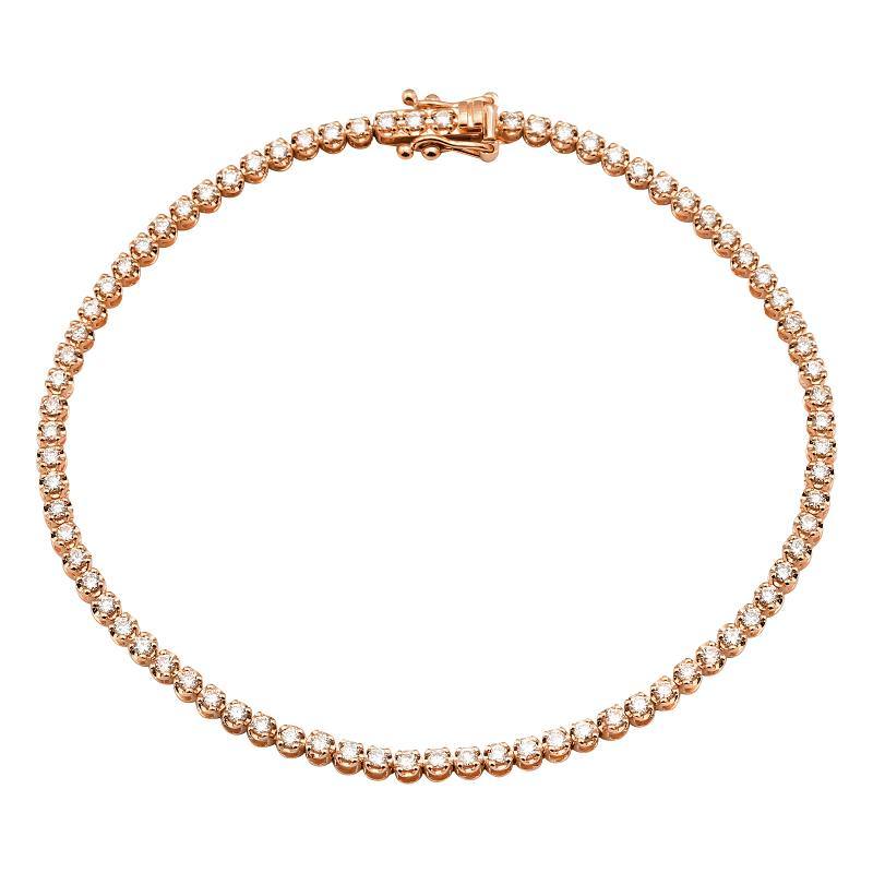 14K Gold Essential Diamond Tennis Bracelet Rose Gold Izakov Diamonds + Fine Jewelry