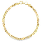 14K Gold Panther Link Bracelet Yellow Gold Izakov Diamonds + Fine Jewelry