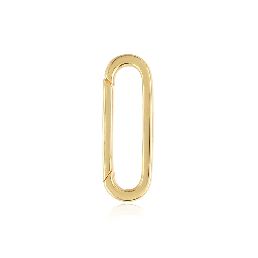 14K Gold Paper Clip Charm Enhancer - Charm Enhancers - Izakov Diamonds + Fine Jewelry