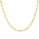14K Gold Paper Clip Link Chain Necklace S / 16" / Yellow Gold Izakov Diamonds + Fine Jewelry
