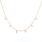 14K Gold Personalized Block Name Necklace Izakov Diamonds + Fine Jewelry
