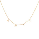 14K Gold Personalized Block Station Name Necklace - Necklaces - Izakov Diamonds + Fine Jewelry