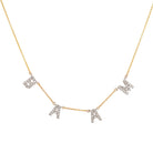 14K Gold Personalized Diamond Block Name Necklace 4 Letters / White Gold Izakov Diamonds + Fine Jewelry