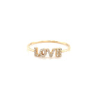 14K Gold Petite Diamond Love Ring yellow gold Izakov Diamonds + Fine Jewelry