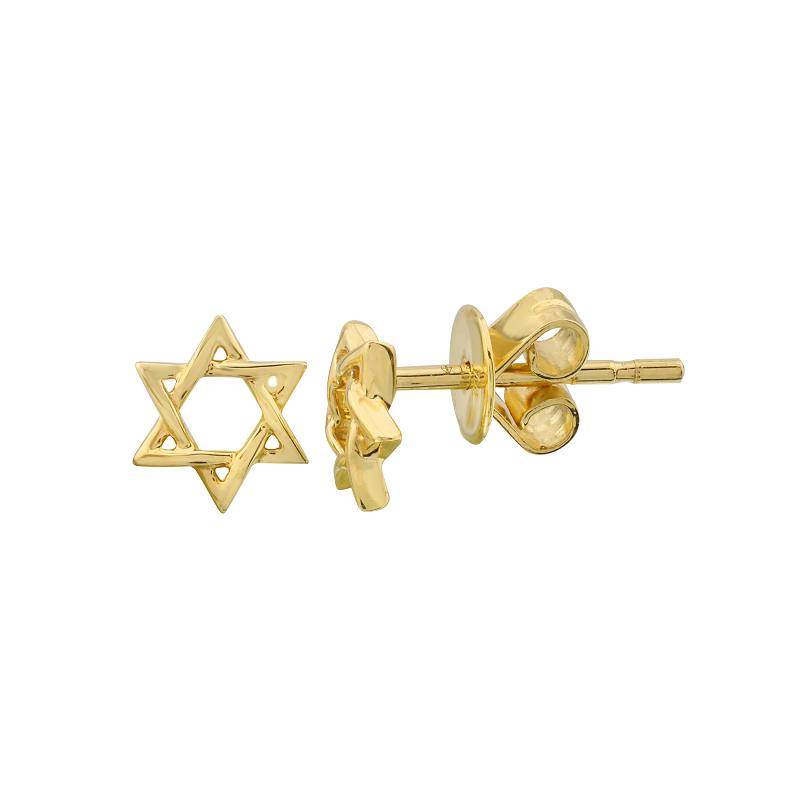 14K Gold Petite Star Of David Earrings - Earrings - Izakov Diamonds + Fine Jewelry