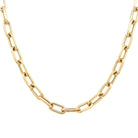 14K Gold Rounded Oval Cable Link Necklace - Necklaces - Izakov Diamonds + Fine Jewelry