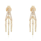14K Gold Split Shank Diamond Bezel Chain Drop Earrings Pair Earrings by Izakov Diamonds + Fine Jewelry | Izakov