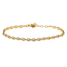 14K Gold Square Links Diamond Bracelet - Bracelets - Izakov Diamonds + Fine Jewelry