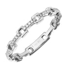 14K Gold Square Links Diamond Ring 6.5 / White Gold Izakov Diamonds + Fine Jewelry