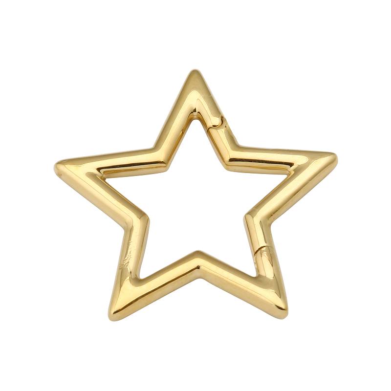 14K Gold Star Carabiner Charm Enhancer Yellow Gold Izakov Diamonds + Fine Jewelry