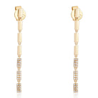 14K Gold Tile Diamond Drop Earrings Pair / Yellow Gold Izakov Diamonds + Fine Jewelry