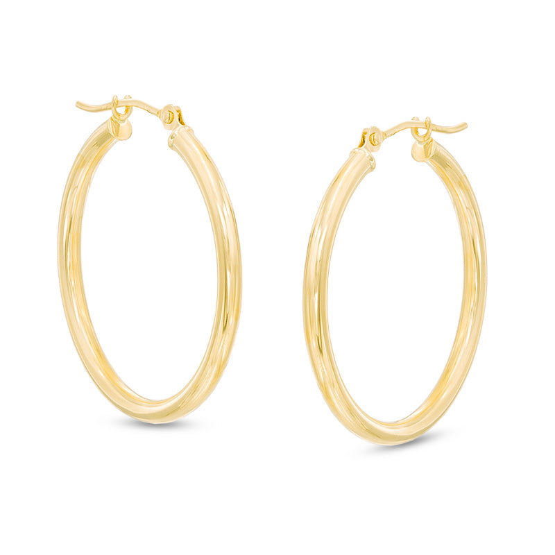 14K Gold Tube Hoop Earrings Izakov Diamonds + Fine Jewelry