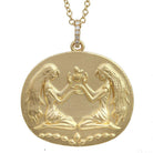 14K Gold Zodiac Sign Gemini Coin Necklace - Necklaces - Izakov Diamonds + Fine Jewelry
