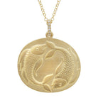 Zodiac Sign Pisces Coin Necklace Yellow Gold Izakov Diamonds + Fine Jewelry VI