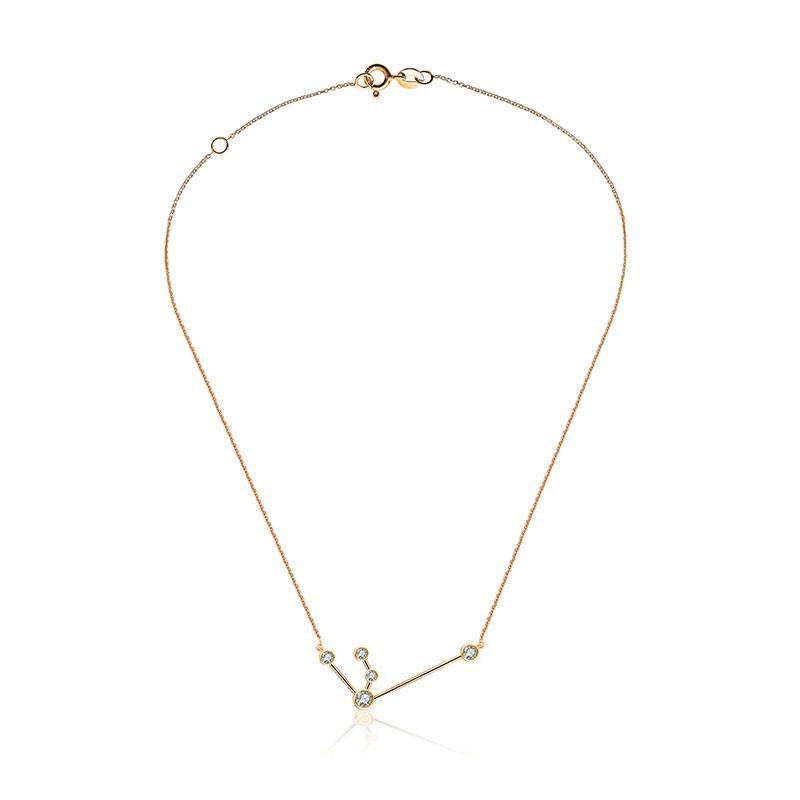 18K Gold Aquarius Constellation Diamond Necklace Izakov Diamonds + Fine Jewelry