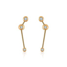 18K Gold Aries Constellation Diamond Earrings Rose Gold Izakov Diamonds + Fine Jewelry