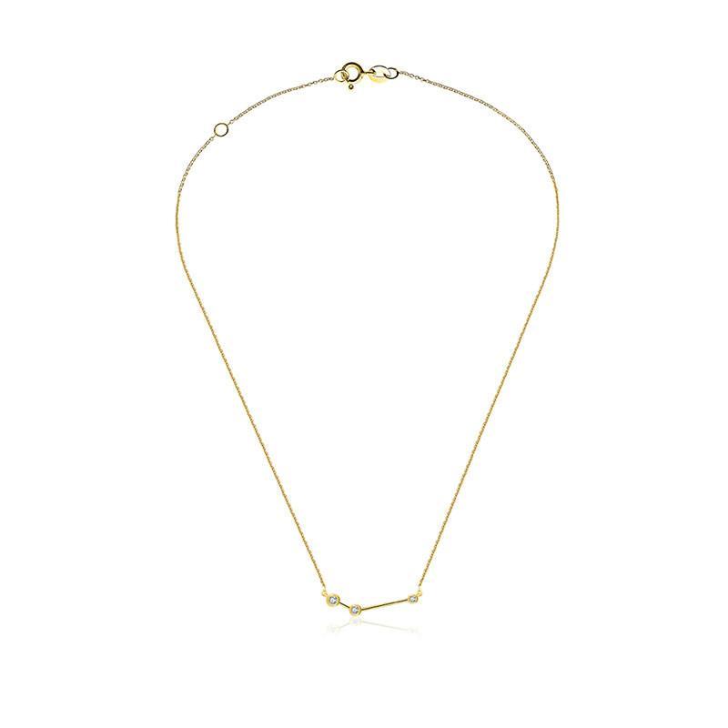 18K Gold Aries Constellation Diamond Necklace Izakov Diamonds + Fine Jewelry