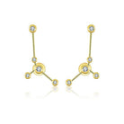 18K Gold Cancer Constellation Diamond Earrings Izakov Diamonds + Fine Jewelry