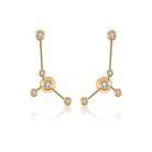 18K Gold Cancer Constellation Diamond Earrings - Earrings - Izakov Diamonds + Fine Jewelry