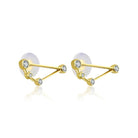18K Gold Capricorn Constellation Diamond Earrings Izakov Diamonds + Fine Jewelry