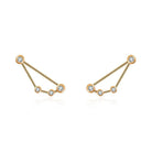 18K Gold Capricorn Constellation Diamond Earrings Rose Gold Izakov Diamonds + Fine Jewelry