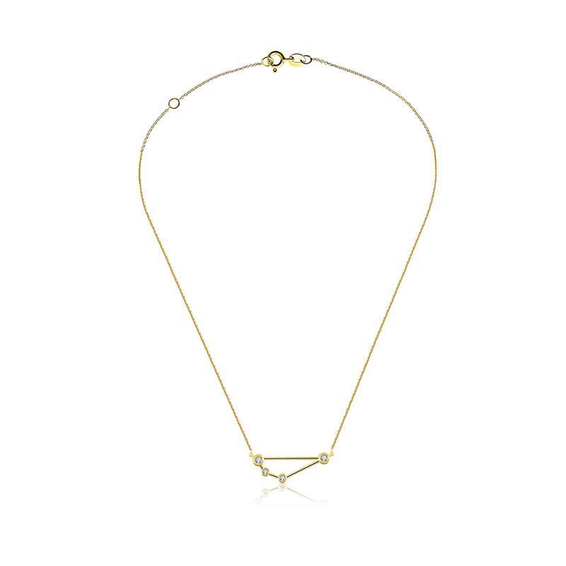 18K Gold Capricorn Constellation Diamond Necklace - Necklaces - Izakov Diamonds + Fine Jewelry