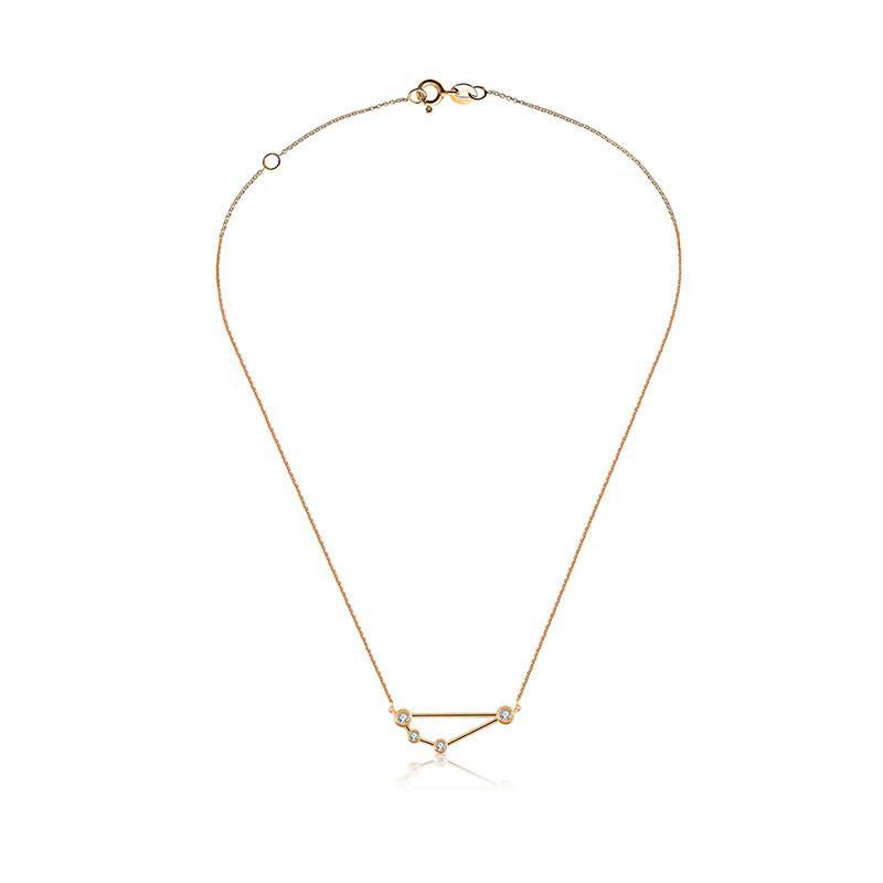 18K Gold Capricorn Constellation Diamond Necklace Izakov Diamonds + Fine Jewelry