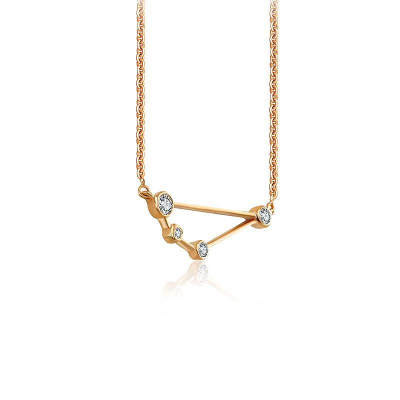 18K Gold Capricorn Constellation Diamond Necklace Izakov Diamonds + Fine Jewelry