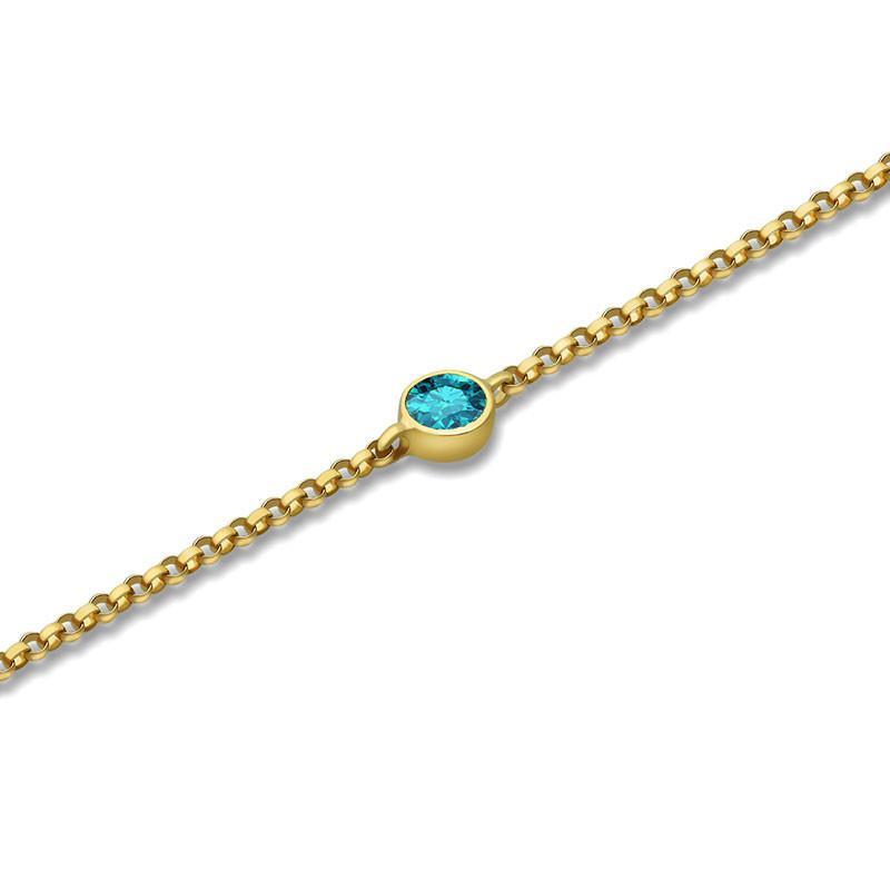 18K Gold December Birthstone Topaz Bezel Bracelet - Bracelets - Izakov Diamonds + Fine Jewelry