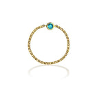 18K Gold December Birthstone Topaz Chain Ring Izakov Diamonds + Fine Jewelry