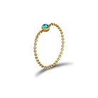 18K Gold December Birthstone Topaz Chain Ring 3 / Yellow Gold Izakov Diamonds + Fine Jewelry