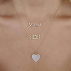 18K Gold Diamond Accented Hebrew Mom Necklace Izakov Diamonds + Fine Jewelry