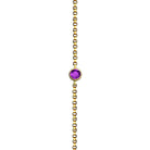 18K Gold February Birthstone Amethyst Bracelet Izakov Diamonds + Fine Jewelry